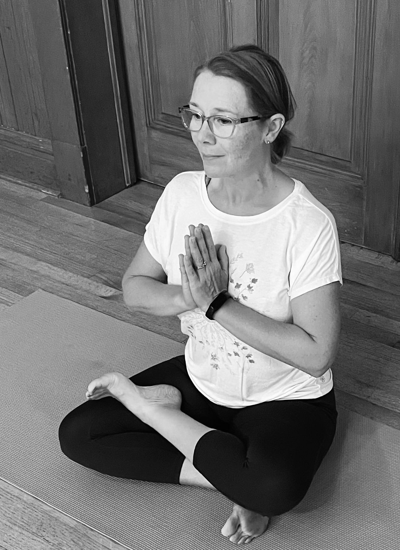 Heather teaching yoga